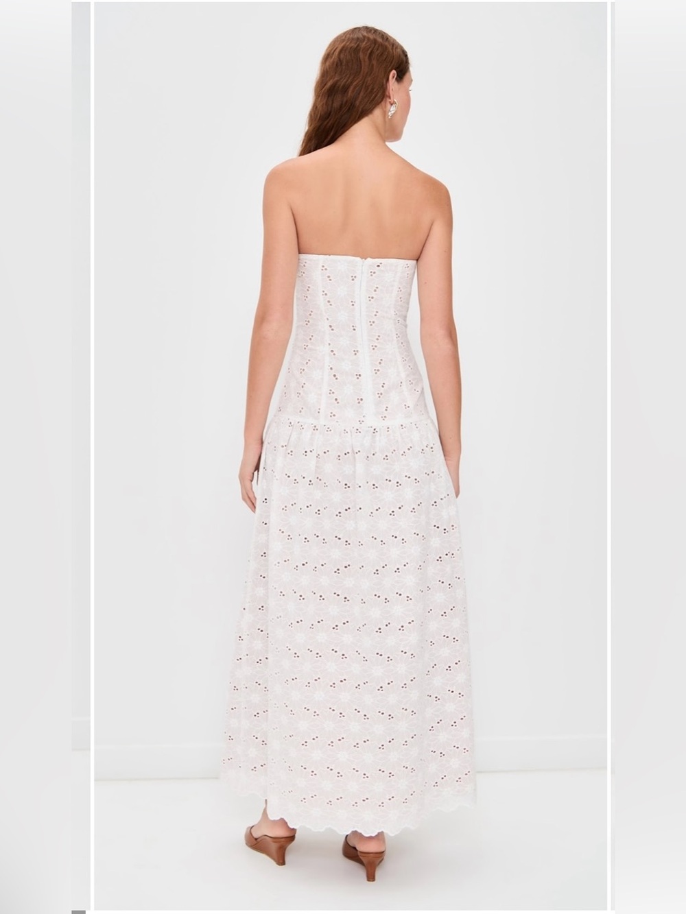 o.p.t. Damaris Strapless White Eyelet Maxi Dress - Picture 2 of 6